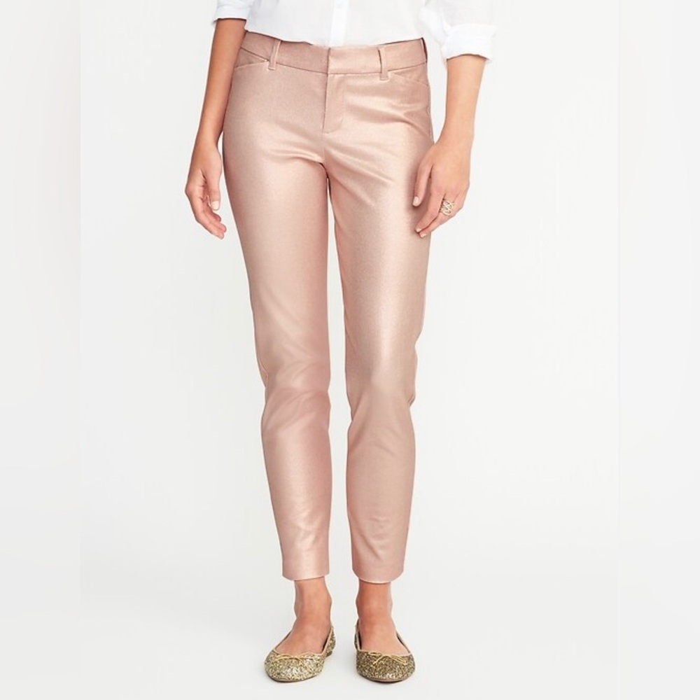 Mid-Rise Coated Pixie Ankle Pants